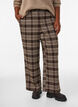 Pantalon &agrave; carreaux &agrave; jambes amples, Marron, Model image number 2
