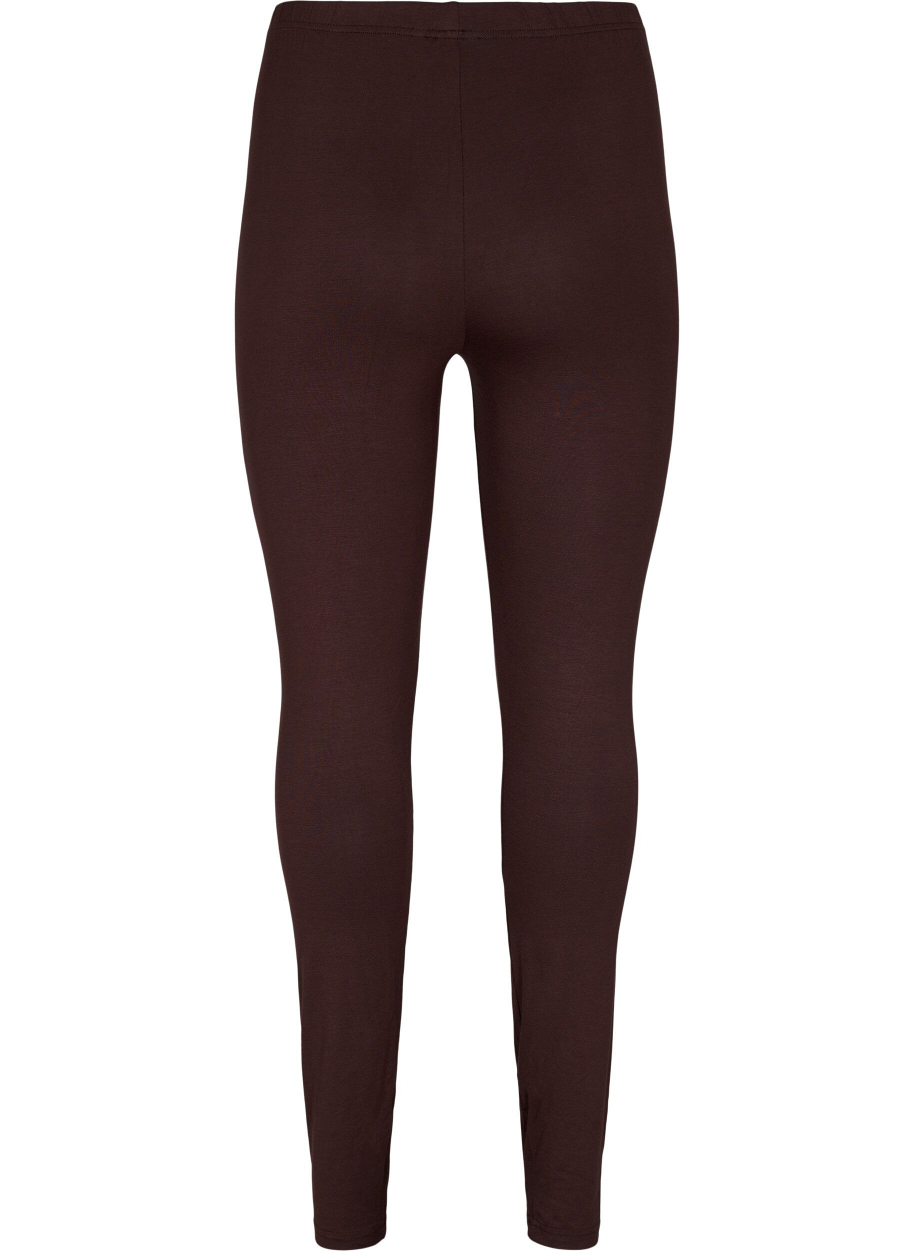 ZizziLeggings basiques en viscose, Marron, Packshot image number 1