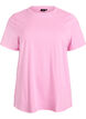 T-shirt basique en coton &agrave; col rond, Rose, Packshot image number 0