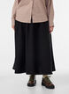 Jupe maxi &eacute;vas&eacute;e avec poches, Noir, Model image number 2