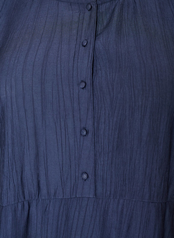 Robe courte en viscose avec volants, Bleu, Packshot image number 2
