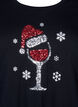 T-shirts de Noël en 100 % coton, Black w. Wine, Packshot image number 2