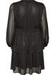 Robe longueur genou &agrave; rayures transparentes et effet portefeuille, Noir, Packshot image number 1