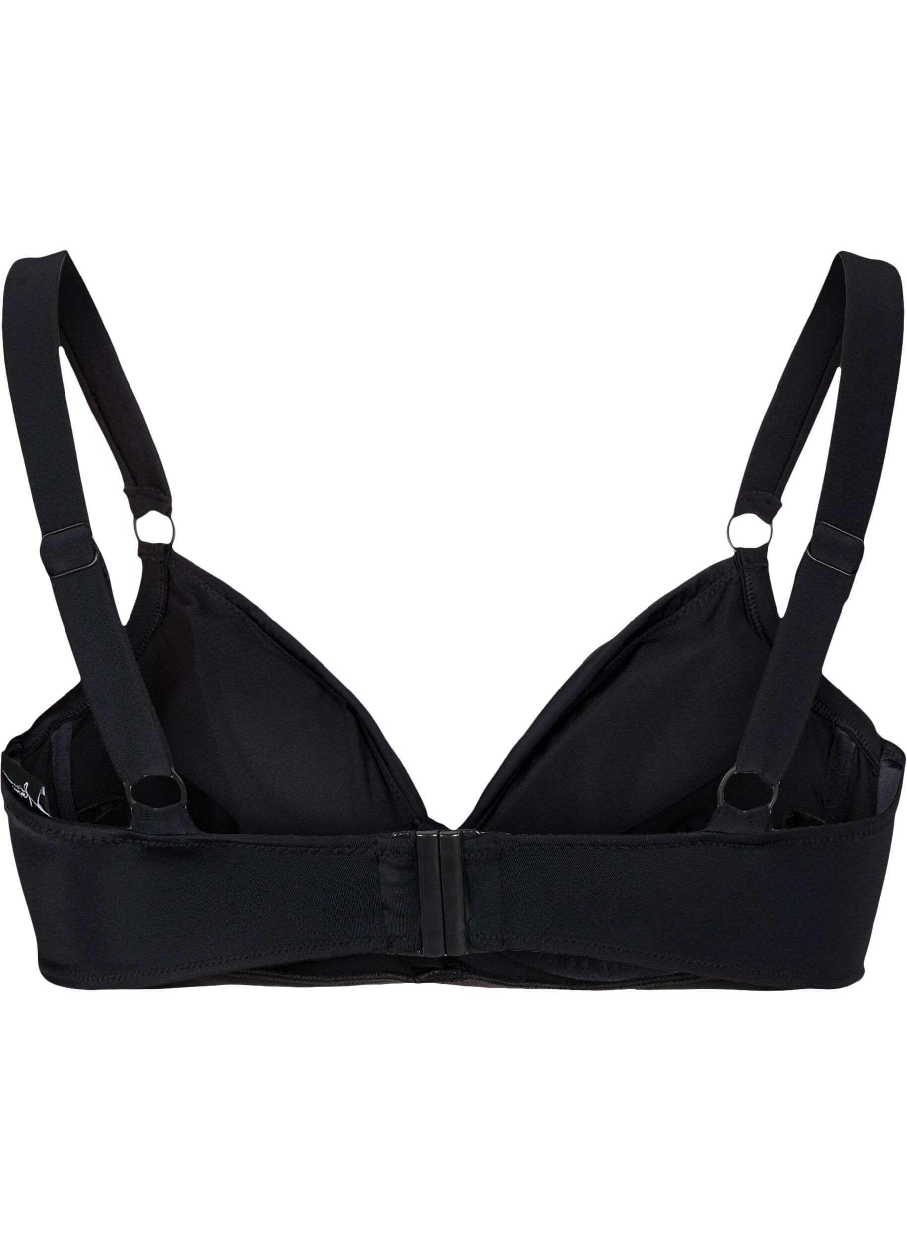 Zizzi Soutien-gorge &agrave; armatures de bikini avec drap&eacute;, Noir, Packshot image number 1