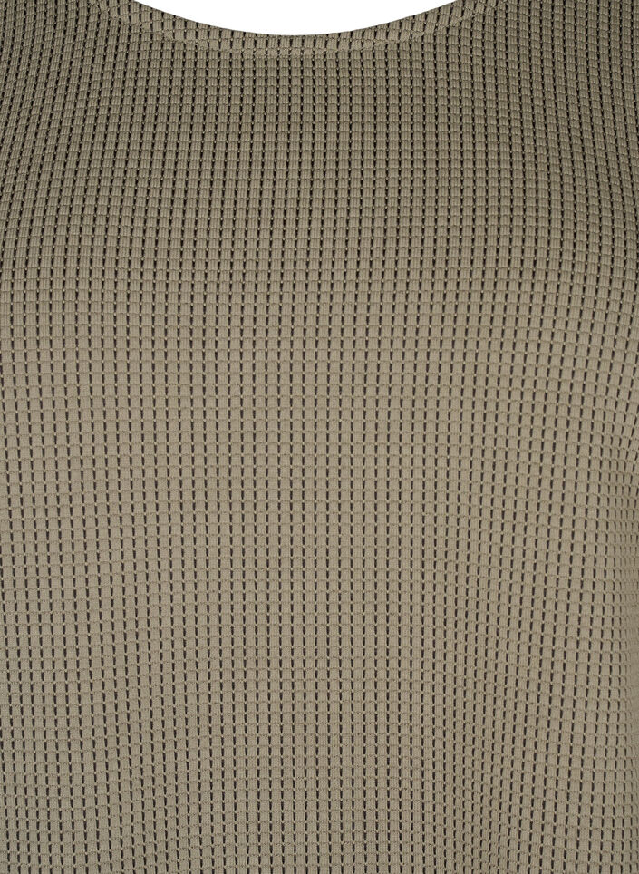 Chemisier à coupe A texturé, Greige, Packshot image number 2