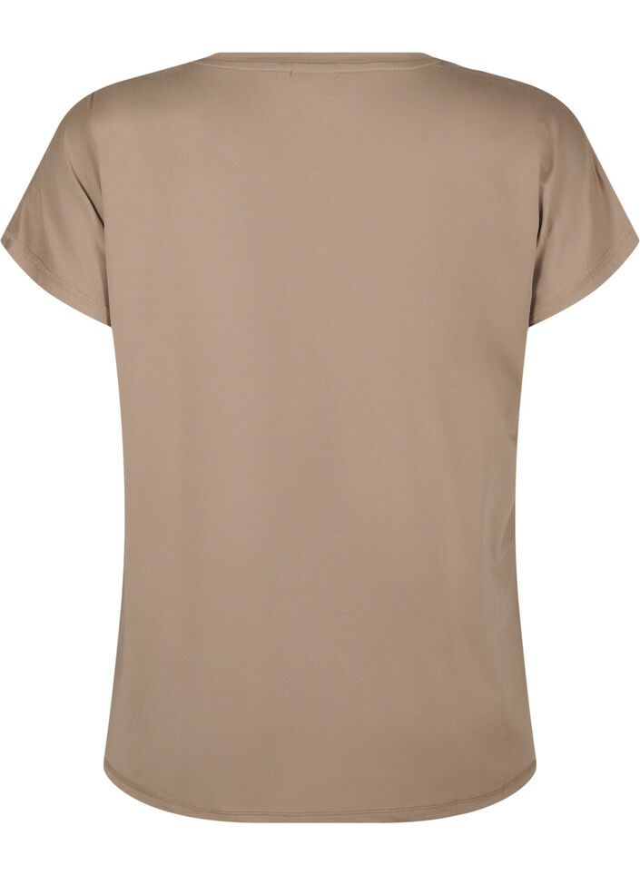 T-shirt de sport uni, Beige, Packshot image number 1