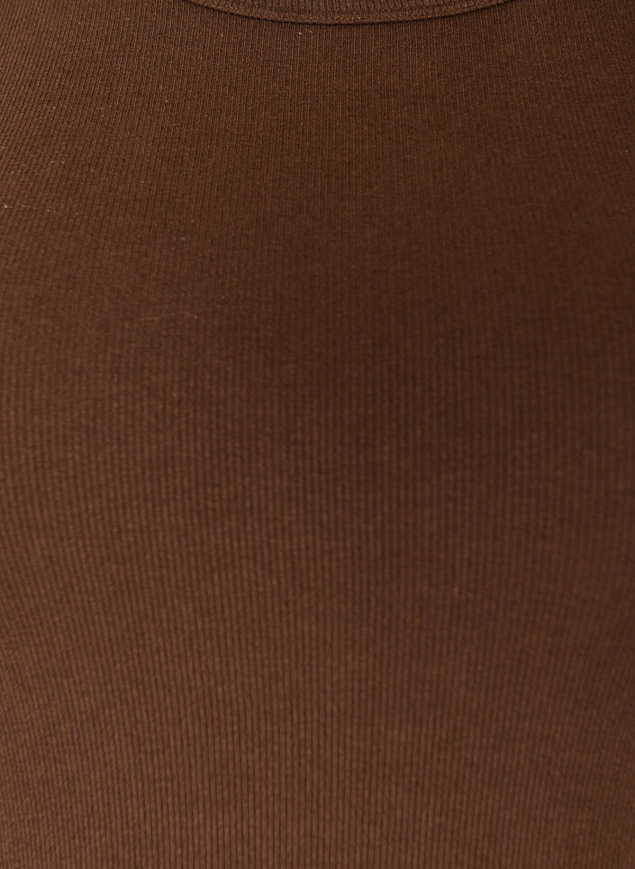 Top en coton c&ocirc;tel&eacute; avec col montant, Marron, Packshot image number 2