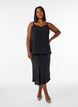 Jupe en viscose avec une ceinture &eacute;lastique, Noir, Model image number 1