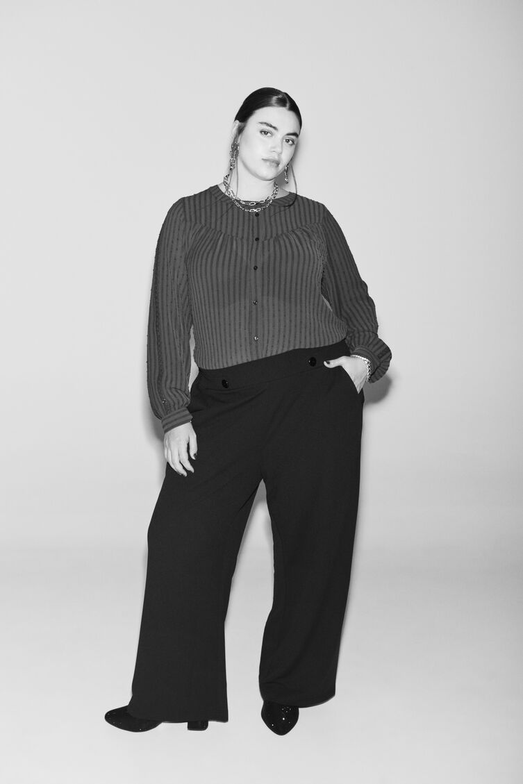 Chemise avec détails brodés, , Model