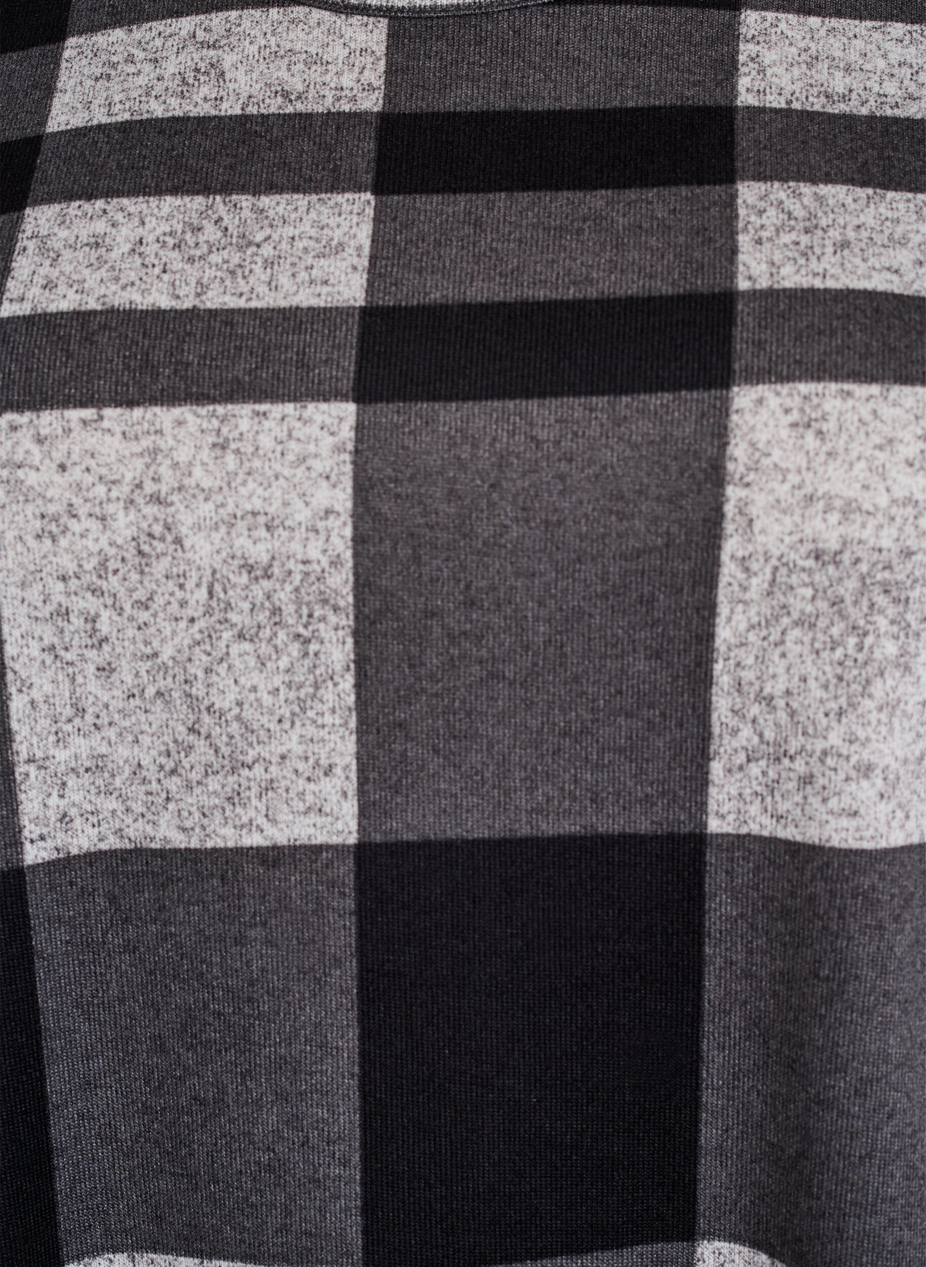 Zizzi Chemisier &agrave; motifs &agrave; manches longues, Gris, Packshot image number 2