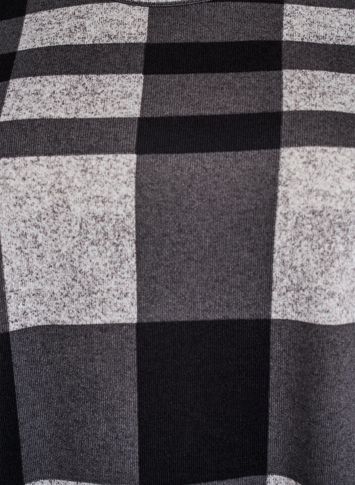 Chemisier à motifs à manches longues, Gris, Packshot image number 2