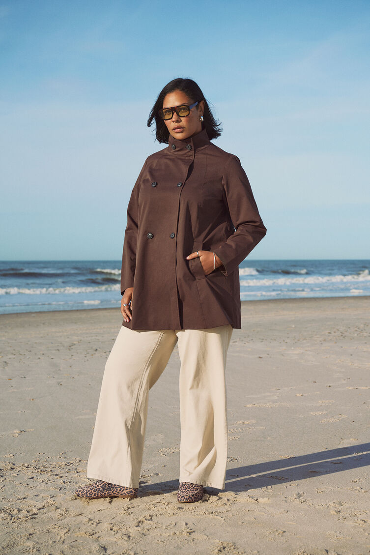 Veste de printemps imperm&eacute;able, couleur marron, , Model