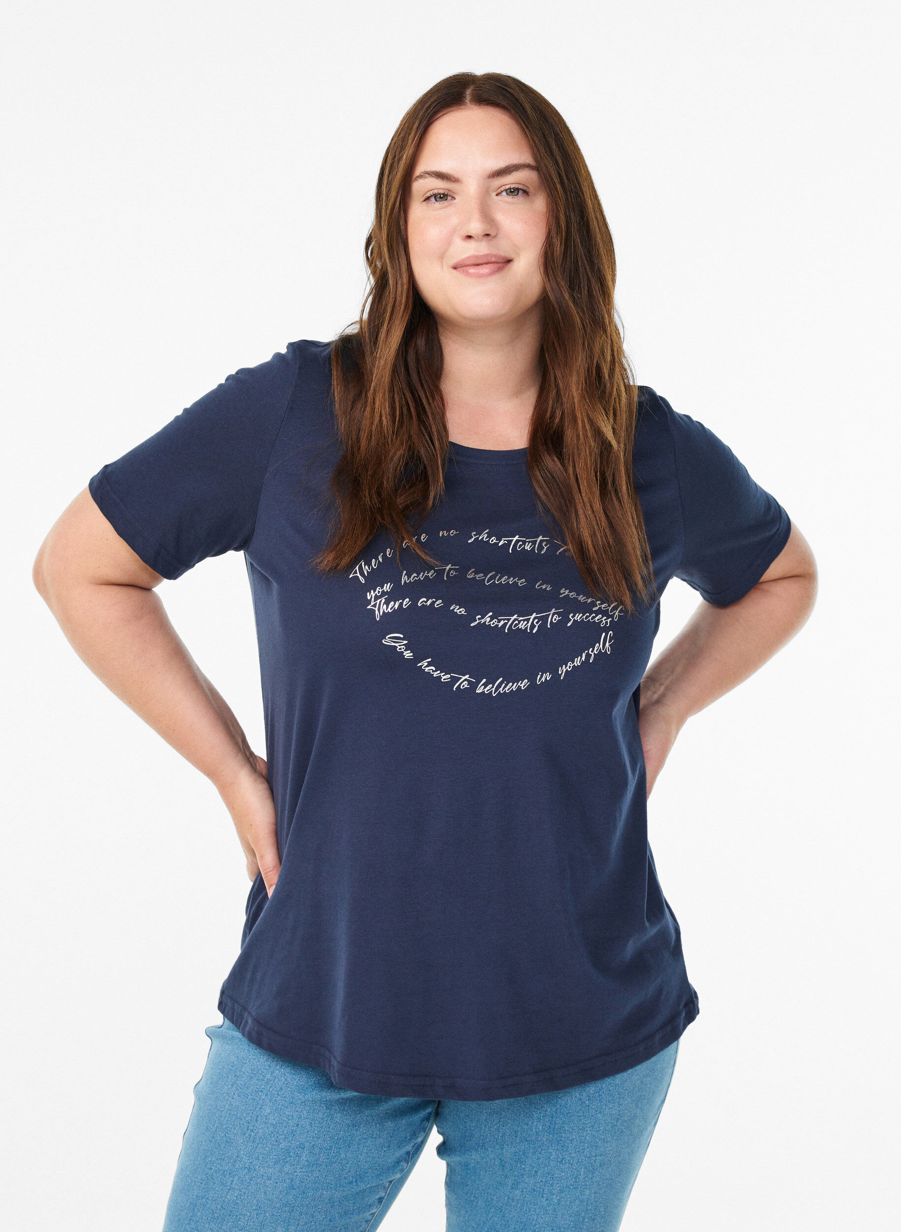 ZizziT-shirt imprim&eacute;, Bleu, Model image number 0