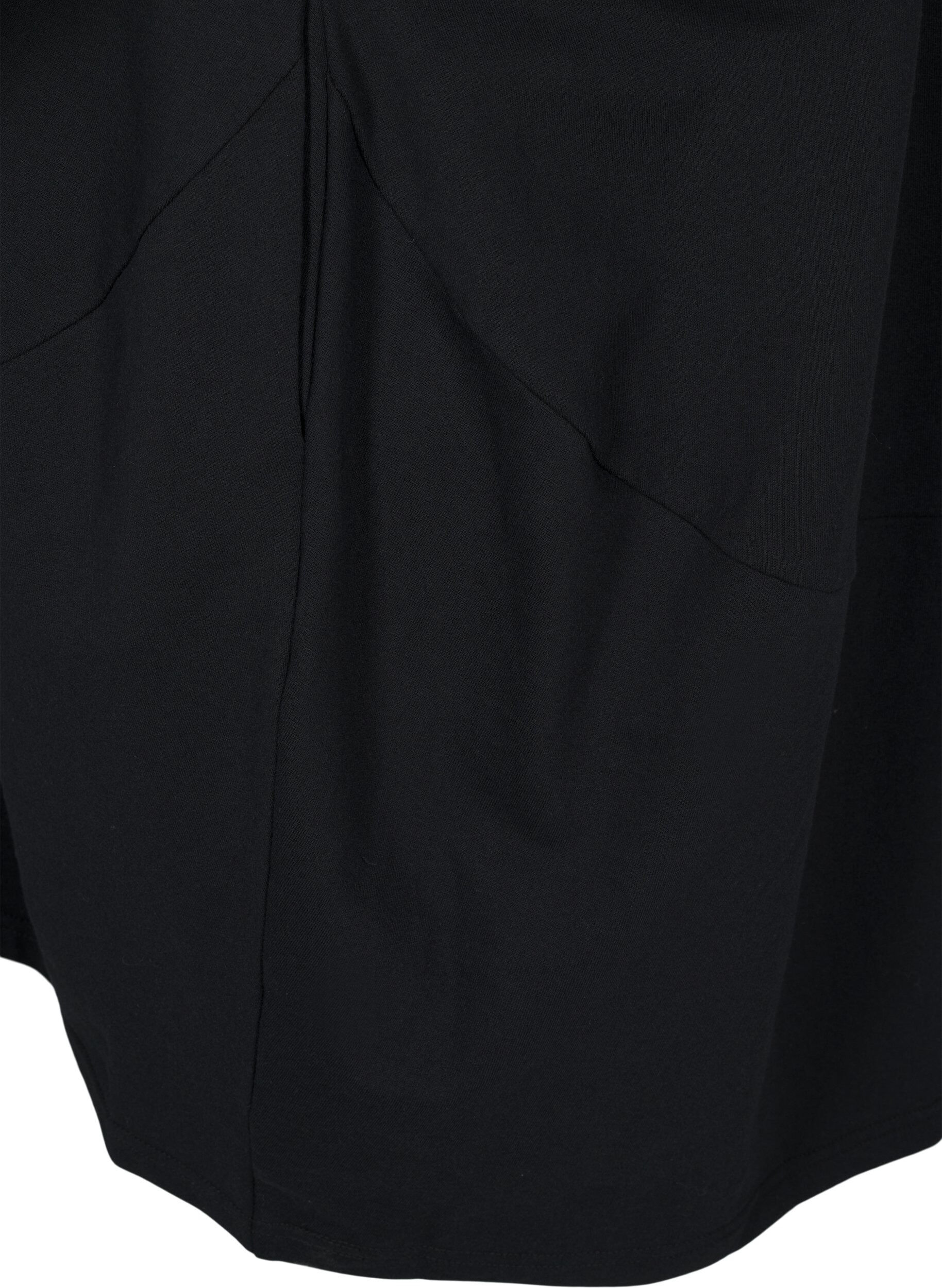 ZizziRobe en coton avec coupe ballon, Noir, Packshot image number 4