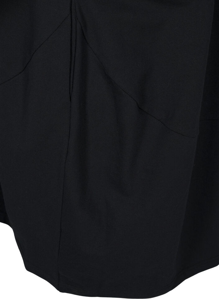 Robe en coton avec coupe ballon, Noir, Packshot image number 4