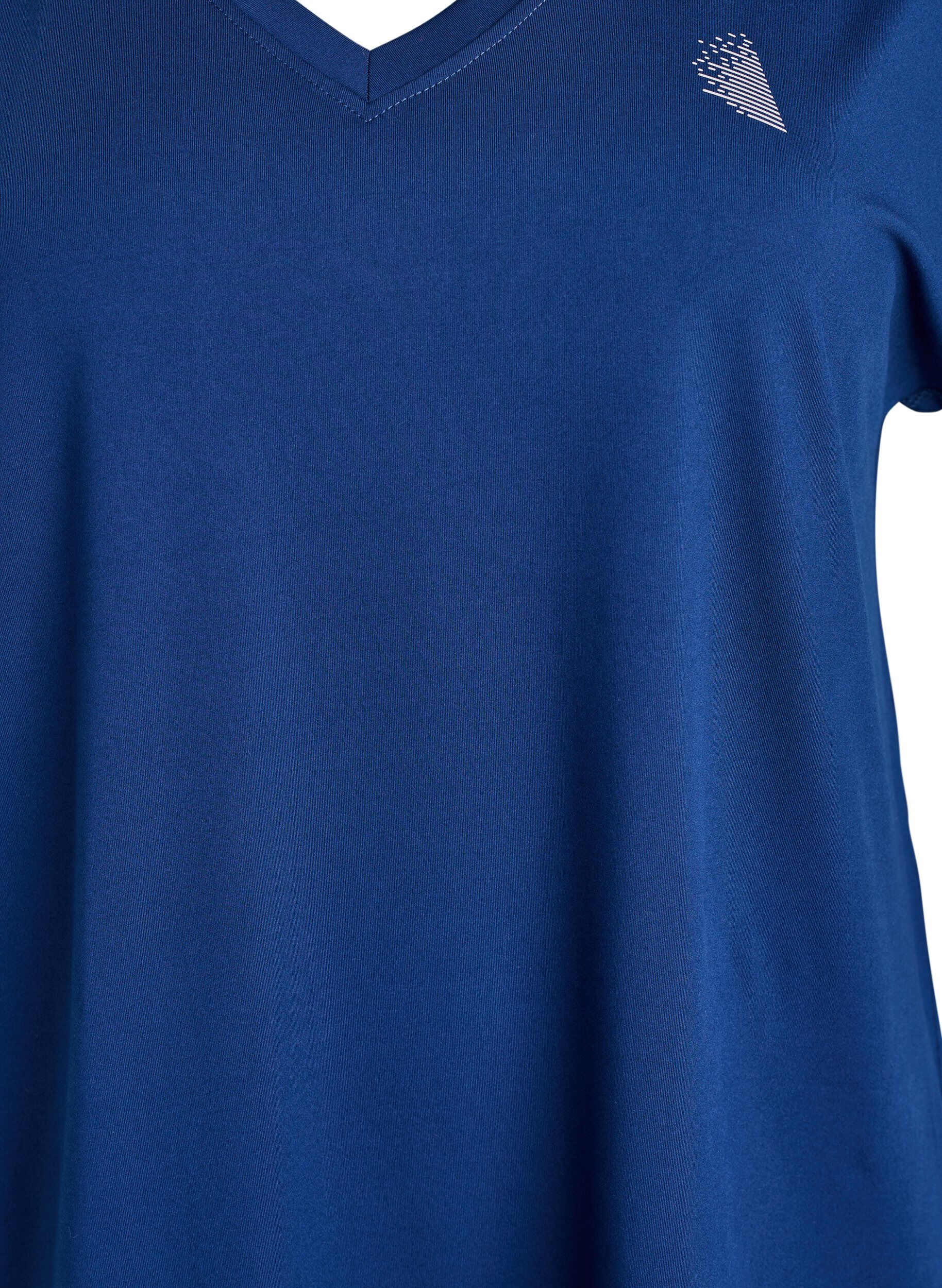 ZizziT-shirt de sport ample avec col en v, Bleu, Packshot image number 2