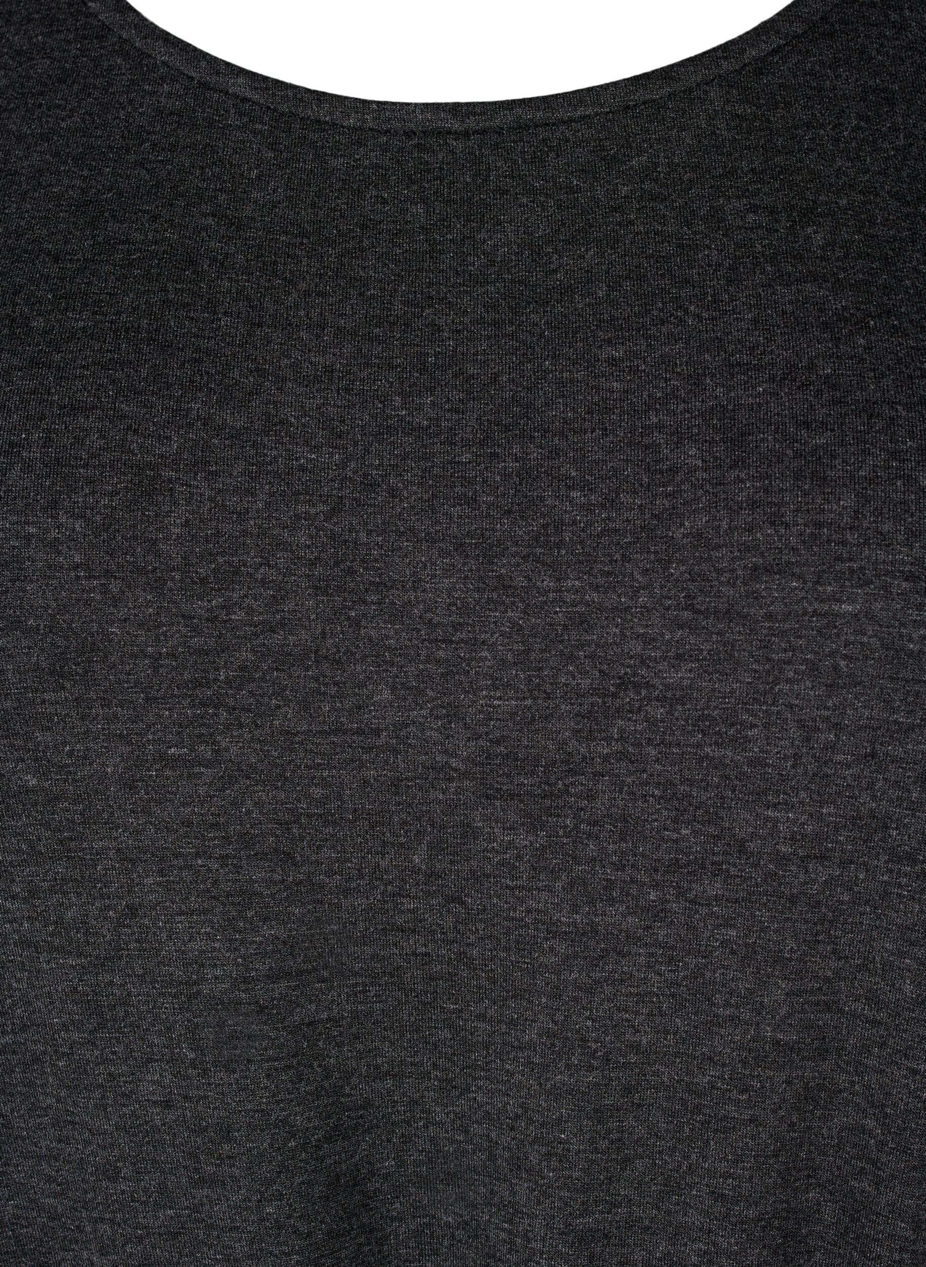 Zizzi Robe courte en jersey avec une ceinture &agrave; nouer, Gris anthracite, Packshot image number 2