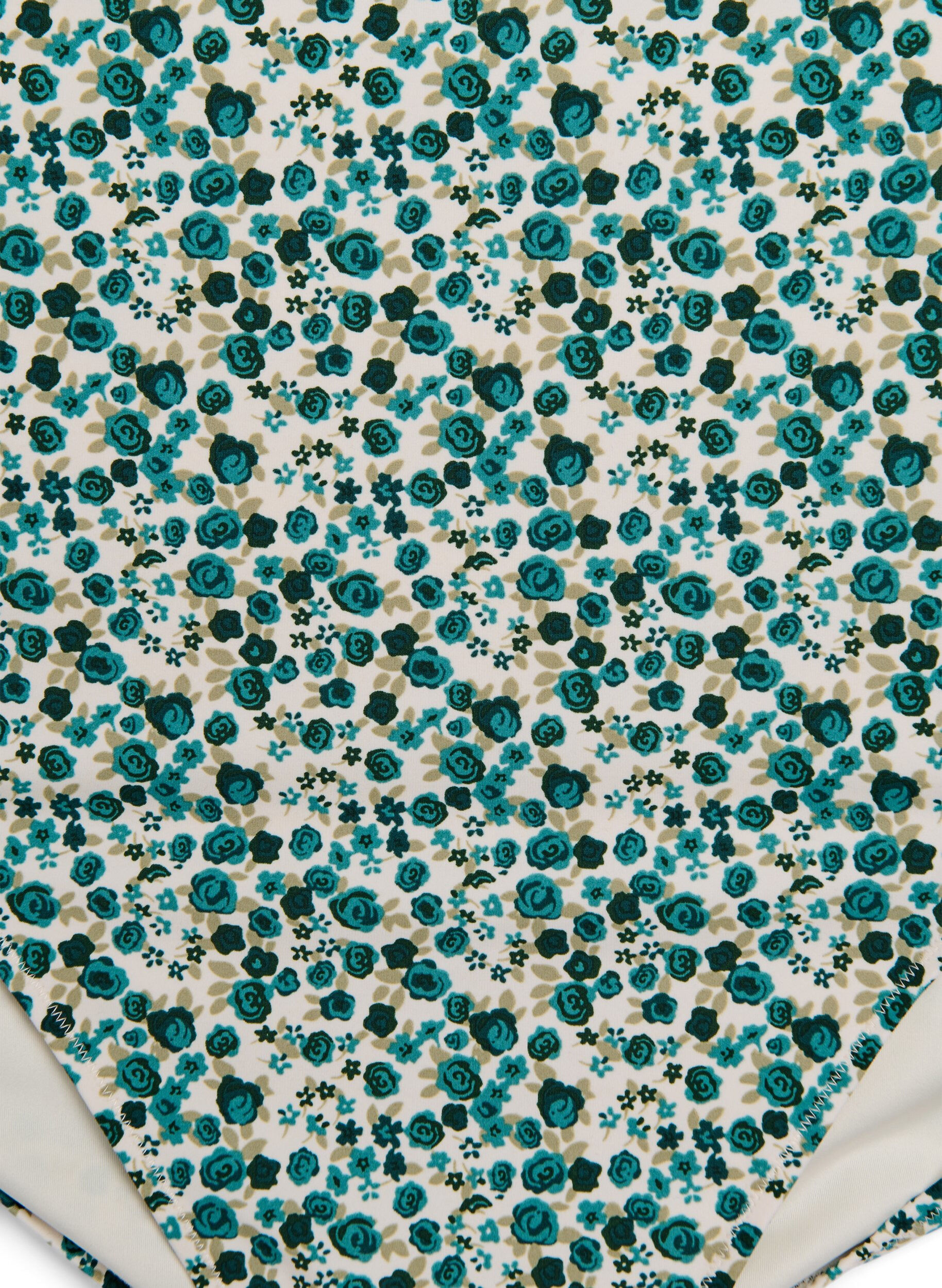 Zizzi Culotte de bikini taille tr&egrave;s haute &agrave; imprim&eacute; floral, Vert, Packshot image number 2