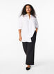 Chemise longue en viscose avec détail en dentelle, Bright White, Model image number 2