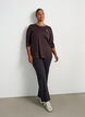 Haut de sport avec manches 3/4, Marron, Model image number 1