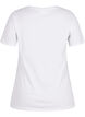 T-shirt en coton uni basique, Blanc, Packshot image number 1