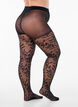 Collants 25 deniers avec des motifs de feuilles, Black, Packshot image number 1