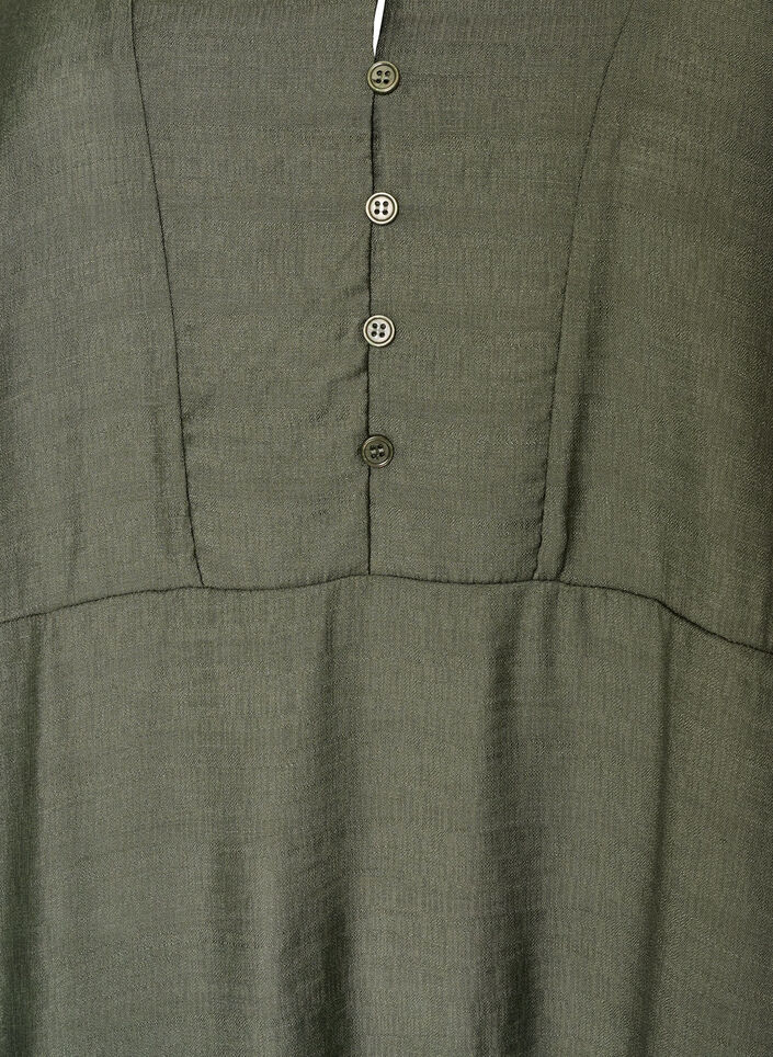 Robe en viscose avec broderies et volants &eacute;tag&eacute;s, Vert, Packshot image number 2