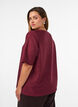 Blouse textur&eacute;e avec paillettes, Bordeaux, Model image number 2