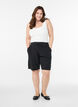 Short en coton ample avec poches, Noir, Model image number 1