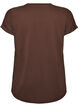 T-shirt &agrave; manches courtes en coton m&eacute;lang&eacute;, Marron, Packshot image number 1