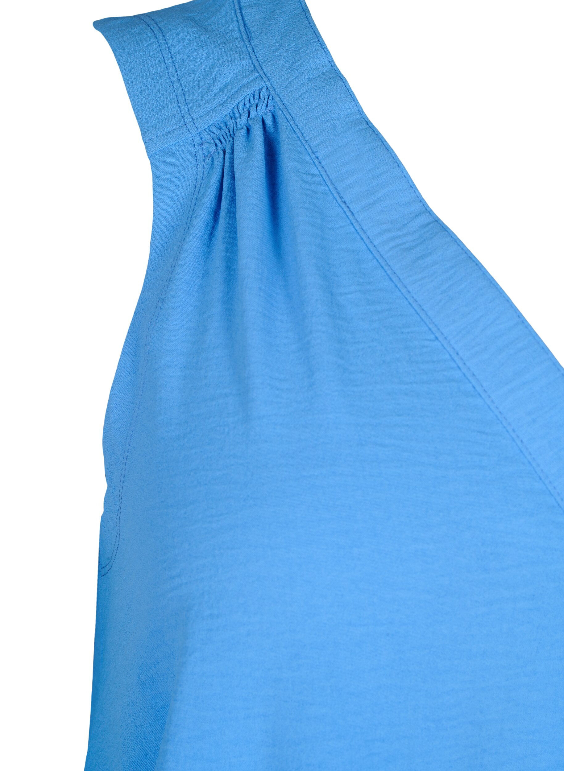 ZizziHaut sans manches effet froiss&eacute;, Bleu, Packshot image number 3