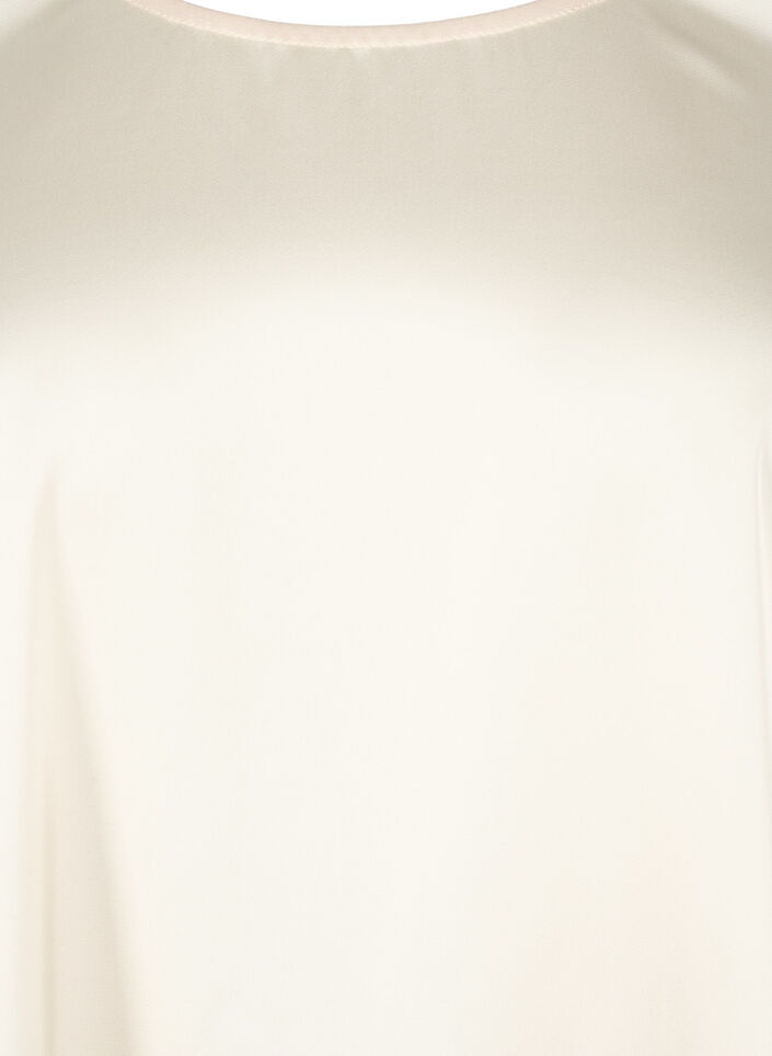Blouse en satin avec manches mi-longues, Champagne, Packshot image number 2