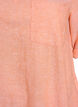 Tunique coupe trap&egrave;ze en lin et viscose, Corail, Packshot image number 2