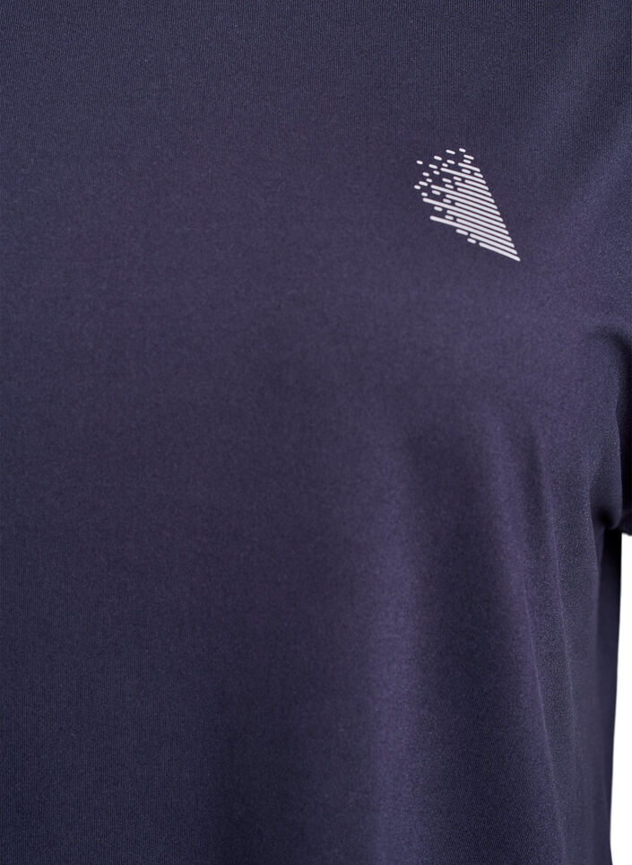 T-shirt de sport couleur unie, Bleu, Packshot image number 2