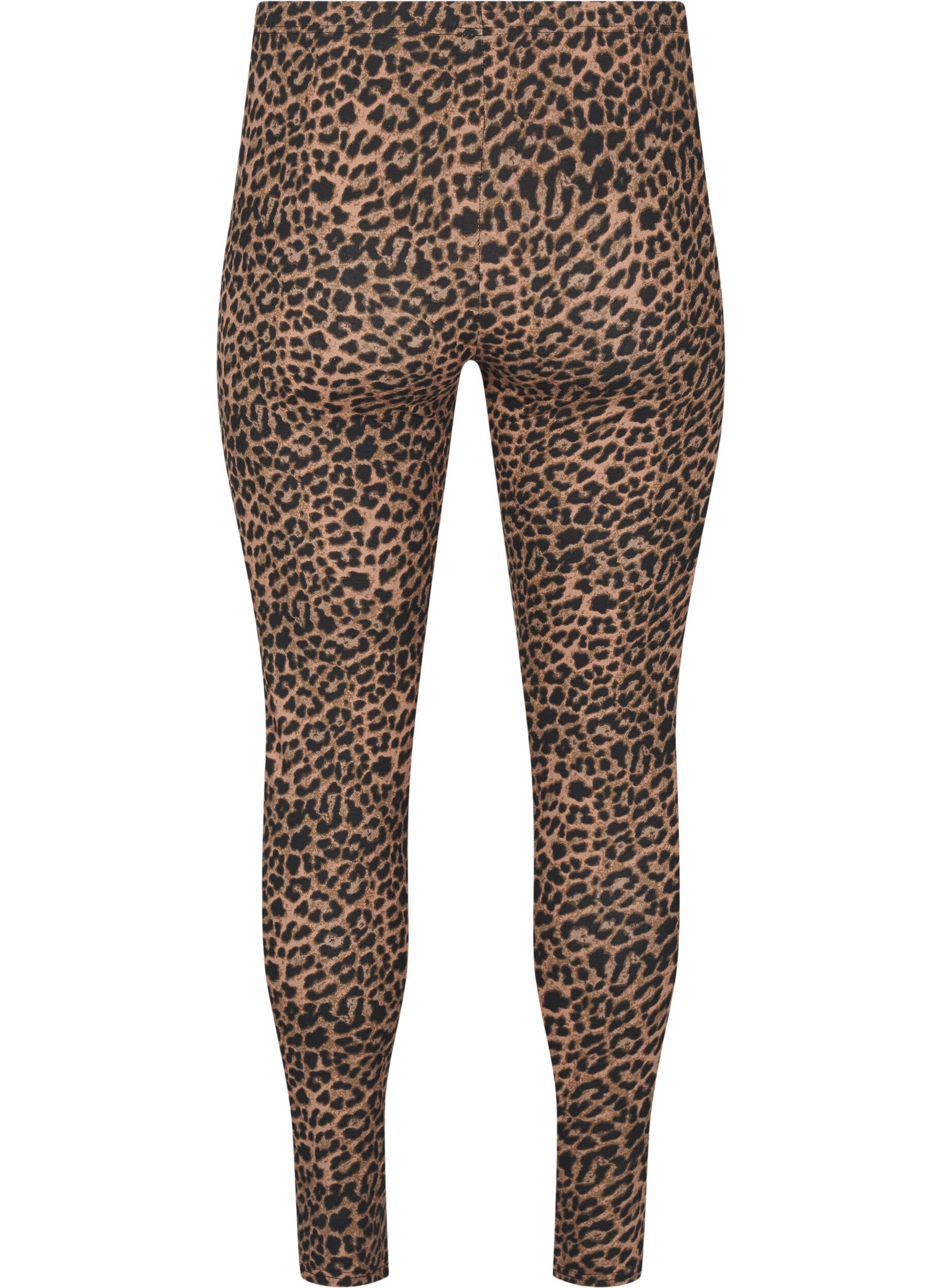 Zizzi Leggings en viscose &agrave; imprim&eacute; l&eacute;opard, Charbon, Packshot image number 1