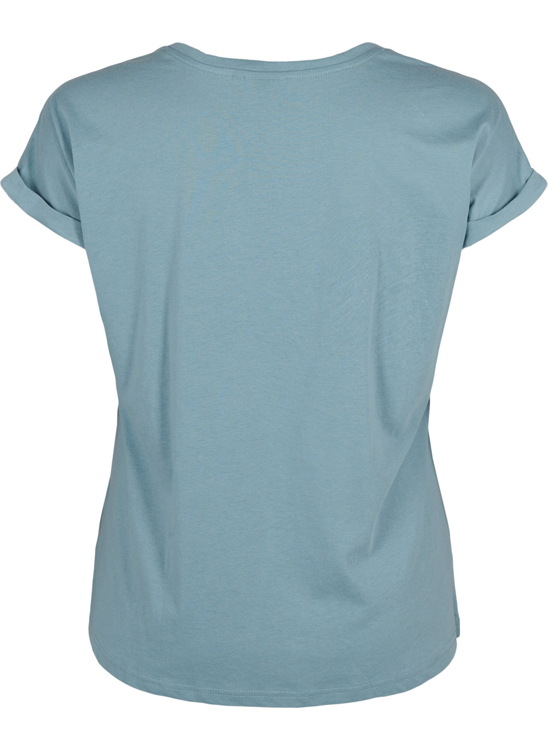 ZizziT-shirt &agrave; manches courtes en coton m&eacute;lang&eacute;, Bleu, Packshot image number 1