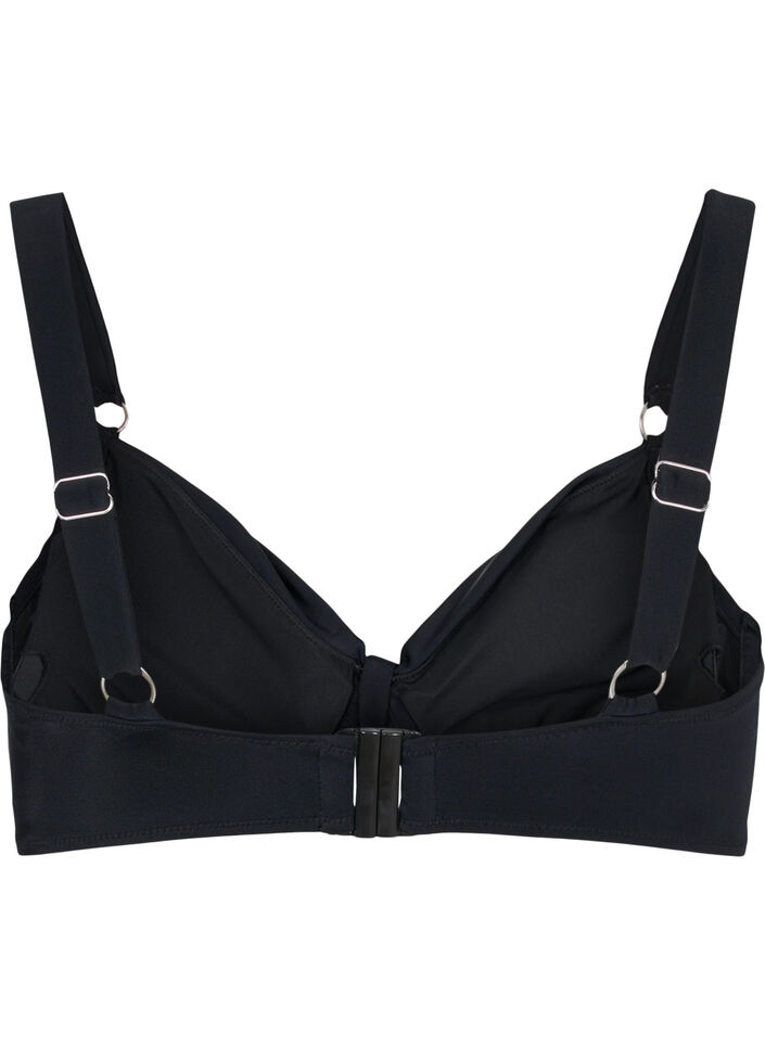 Haut de bikini &agrave; armatures avec draperies, Noir, Packshot image number 1