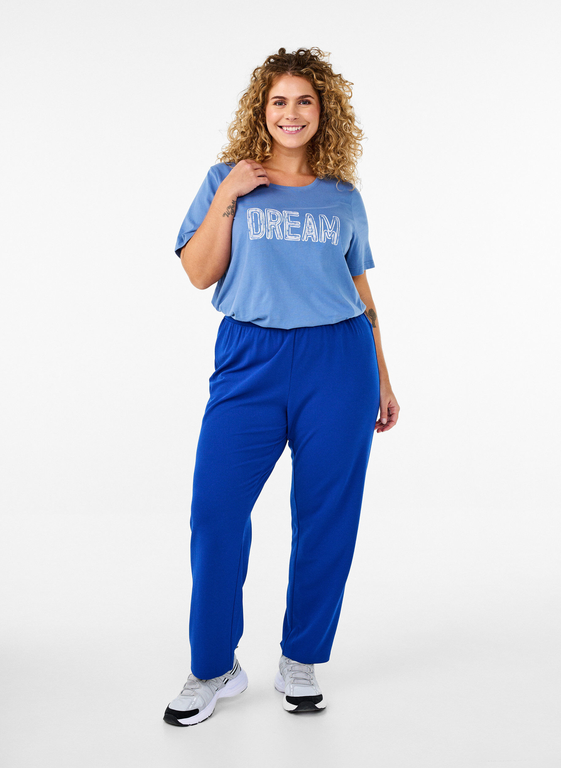 ZizziPantalon &agrave; coupe droite, Bleu, Model image number 0