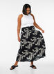 Jupe longue en viscose avec smocks, Noir, Model image number 2