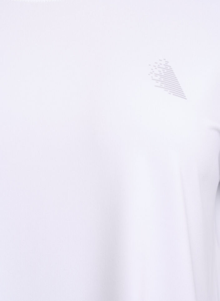 T-shirt de sport couleur unie, Blanc, Packshot image number 2