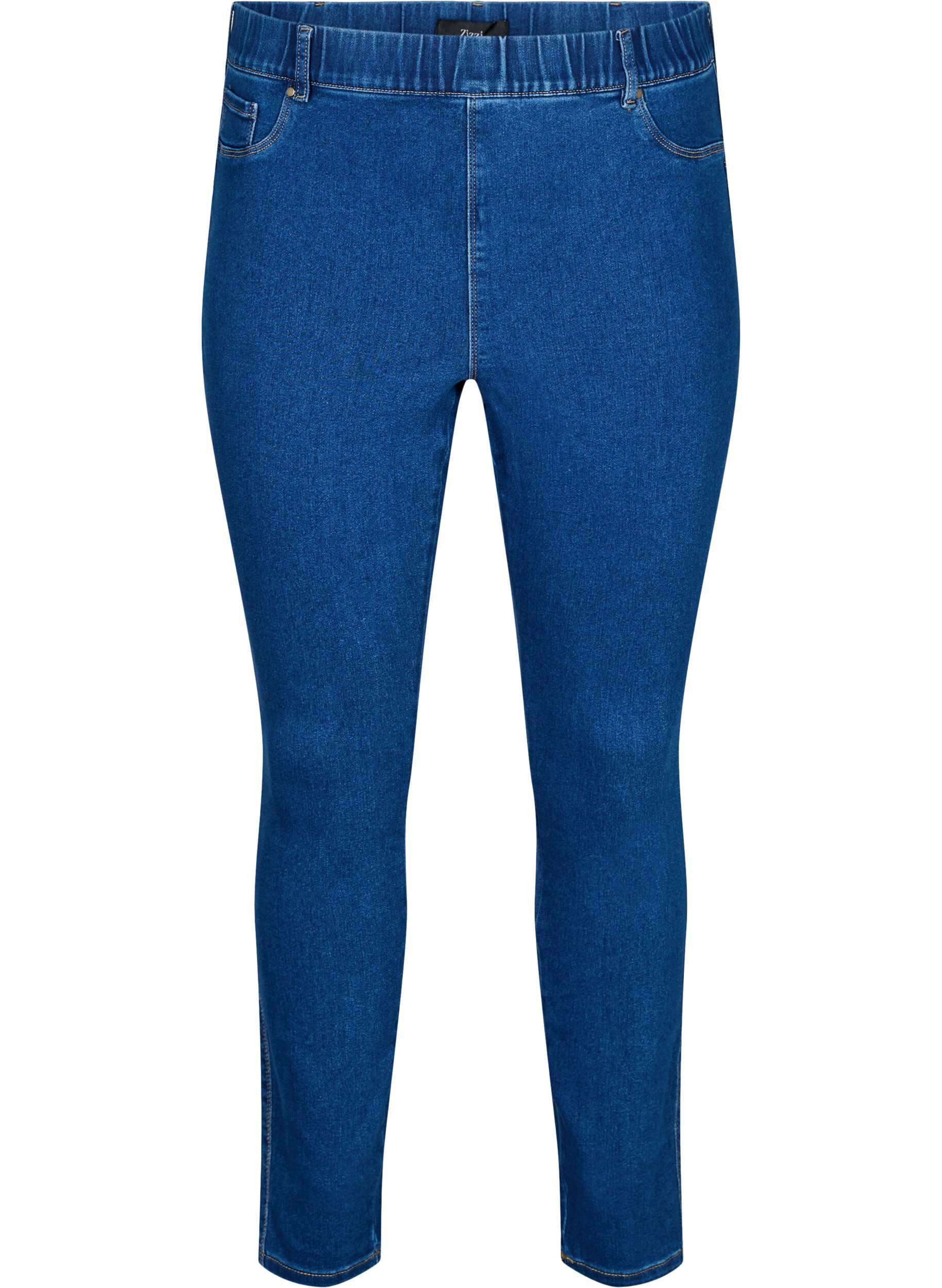 Zizzi Jeggings &agrave; taille haute., Bleu, Packshot image number 0
