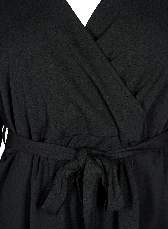 Robe portefeuille avec liens, Black, Packshot image number 2