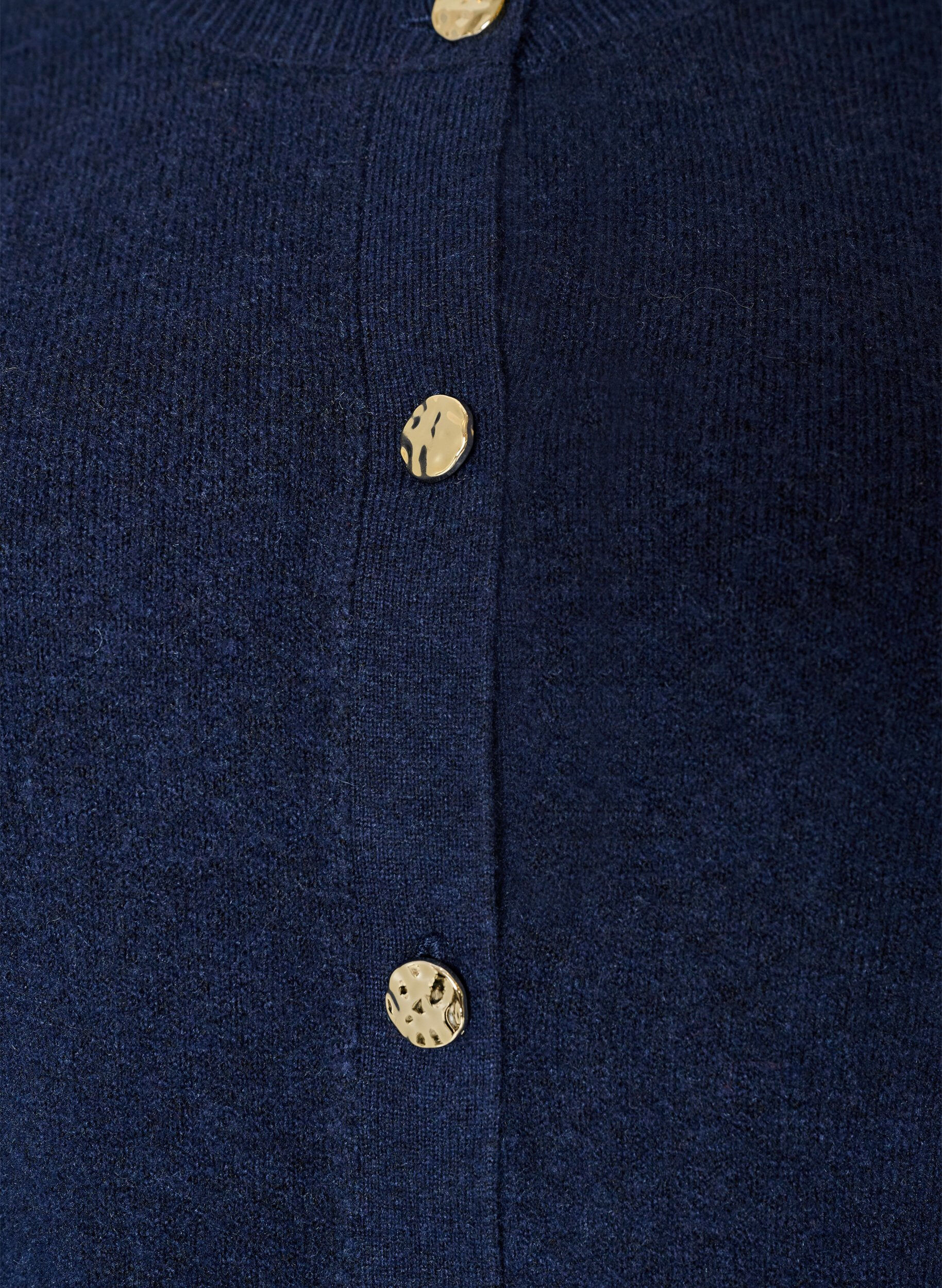 ZizziCardigan en maille douce avec boutons dor&eacute;s, Bleu, Packshot image number 2