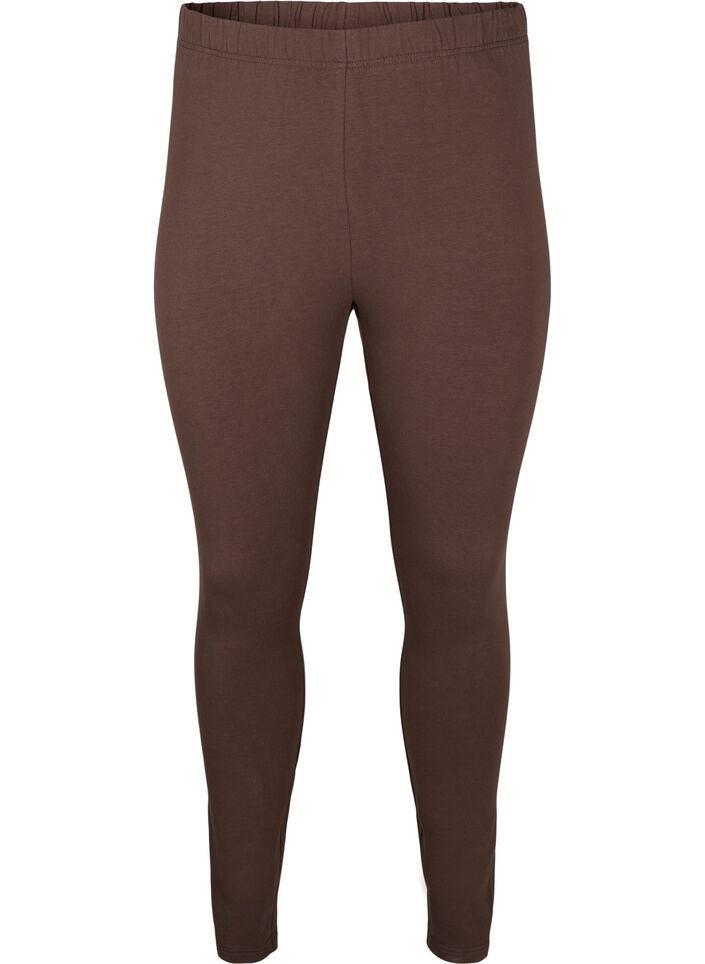 Leggings en coton avec doublure, Marron, Packshot image number 0