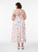 Robe longue fleurie en lyocell avec volants, Blanc, Model image number 1