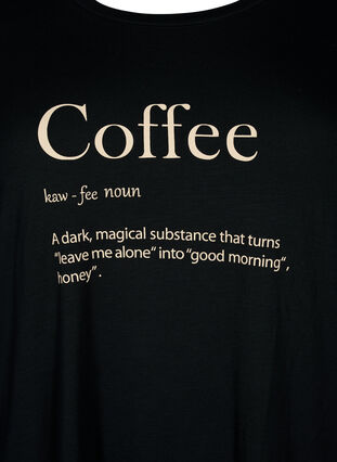 T-shirt de nuit à manches courtes en viscose, Black Coffee, Packshot image number 2