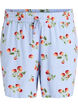 Short taille haute en coton &agrave; imprim&eacute; tomates, Bleu Clair, Packshot image number 0