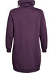 FLASH - Robe sweat-shirt courte à col montant et poches, Violet, Packshot image number 1