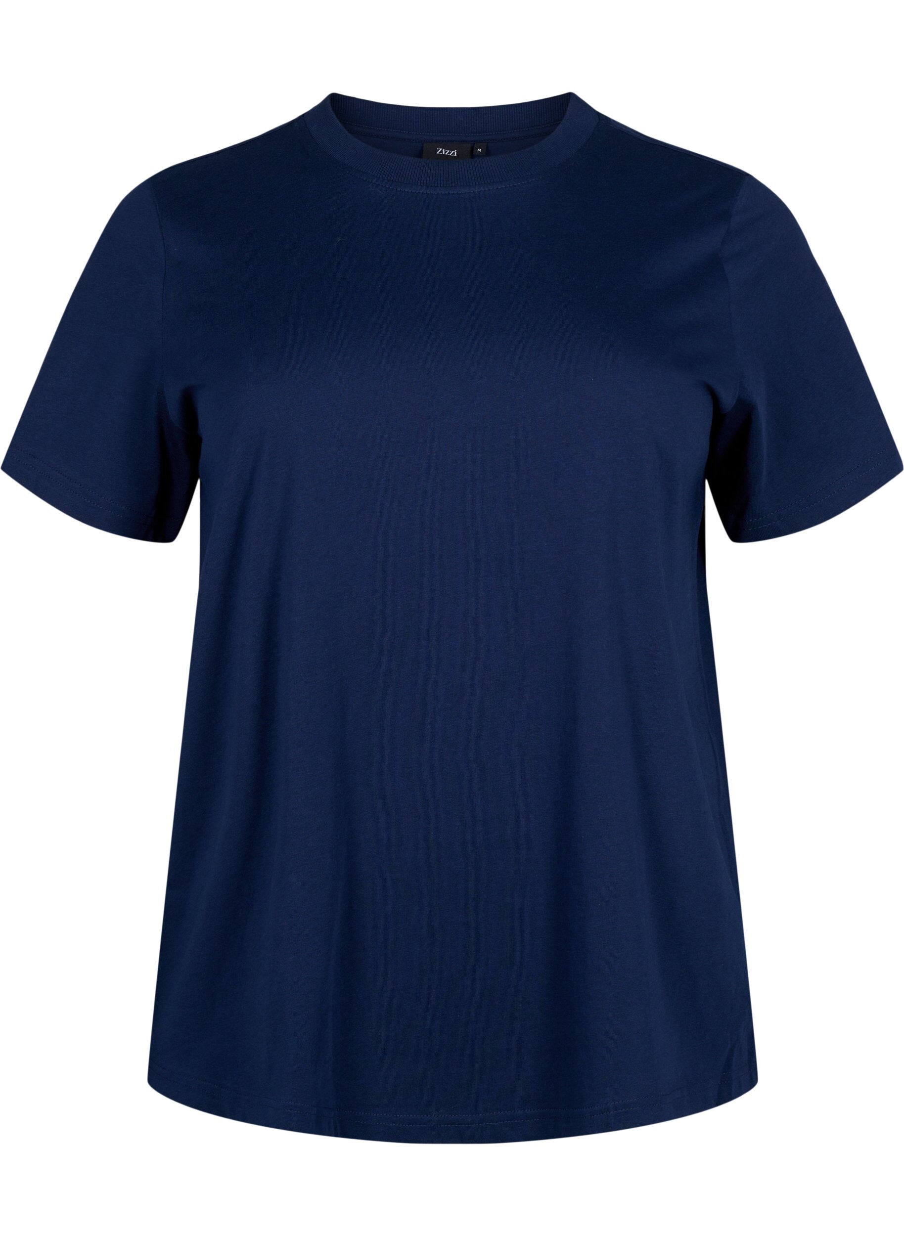 ZizziT-shirt basique en coton &agrave; col rond, Bleu, Packshot image number 0