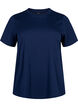 T-shirt basique en coton &agrave; col rond, Bleu, Packshot image number 0
